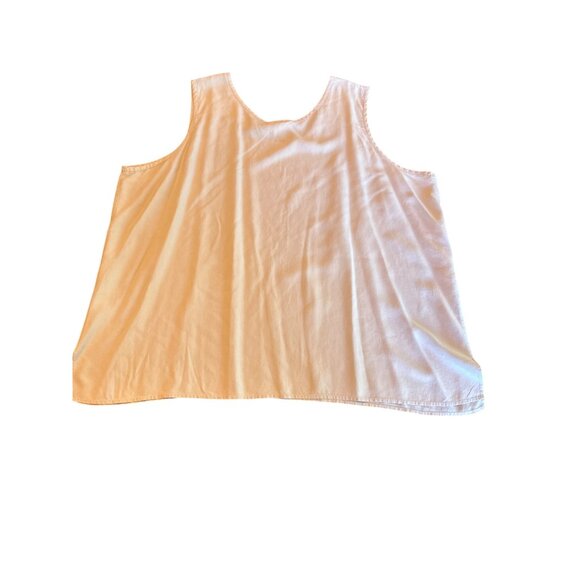 Avenue Womens Plus Size Tank Top 30/32 100% Silk Beige Sleeveless Lightweight - Picture 4 of 4